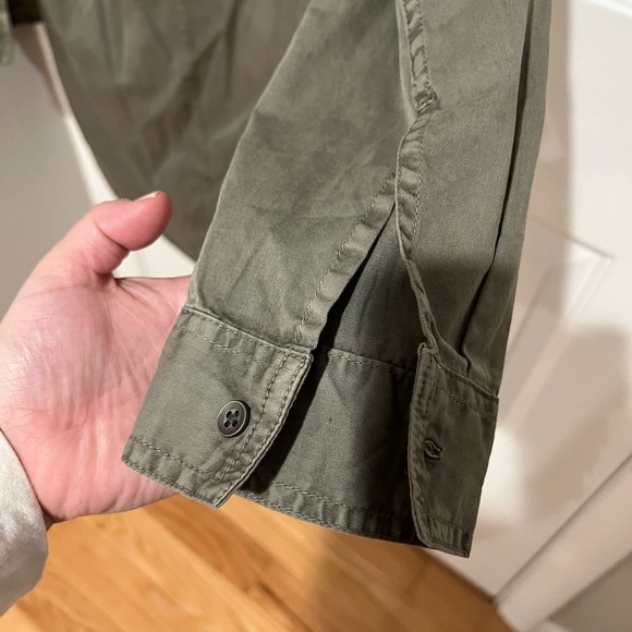 New with Tags Gap Shirt Dress- Army Green Button Down - Size Large - Picture 2 of 7